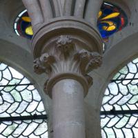 Cathédrale Notre-Dame de Coutances - Interior, north transept, east clerestory, window, shaft capital