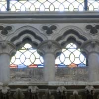 Cathédrale Notre-Dame de Coutances - Interior, nave, north clerestory, balustrade detail