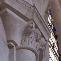 Église Sainte-Marie-Madeleine de Domont - Interior, nave, north clerestory, vaulting shaft capital
