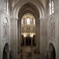 Église Sainte-Marie-Madeleine de Domont - Interior, triforium level, organ loft looking east