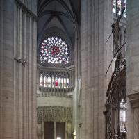 Cathédrale Notre-Dame d'Évreux - Interior, north transept elevation through crossing