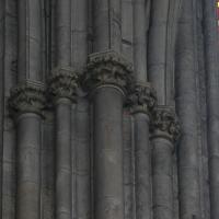 Cathédrale Notre-Dame d'Évreux - Interior, chevet, north triforium level, pier, vault springers