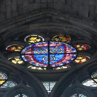 Cathédrale Notre-Dame d'Évreux - Interior, nave, north clerestory, window tracery