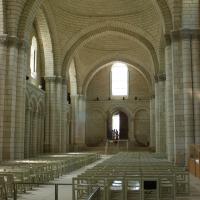 Abbaye de Fontevrault - Interior, nave looking west