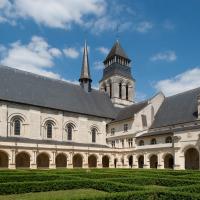 Abbaye de Fontevrault - Exterior, cloister and north nave elevation