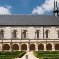 Abbaye de Fontevrault - Exterior, south nave elevation and cloister