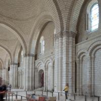 Abbaye de Fontevrault - Interior, north nave elevation looking west