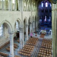 Église Saint-Pierre-Saint-Paul de Gonesse - Interior, nave, organ loft looking northeast