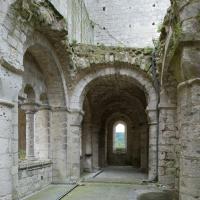 Abbaye de Jumièges - Interior, ruins of north nave tribune