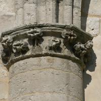 Abbaye de Jumièges - Interior, north transept, west wall, pier capital