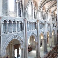 Cathédrale Notre-Dame de Lausanne - Interior, south nave elevation, triforium level, looking southwest