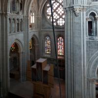 Cathédrale Notre-Dame de Lausanne - Interior, north nave, triforium level, looking southeast into south transept
