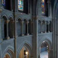 Cathédrale Notre-Dame de Lausanne - Interior, chevet, east triforium level looking southwest