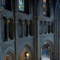 Cathédrale Notre-Dame de Lausanne - Interior, chevet, east triforium level looking southwest