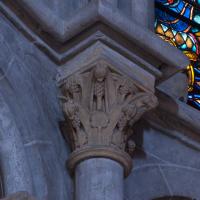 Cathédrale Notre-Dame de Lausanne - Interior, chevet, hemicycle, clerestory, vaulting shaft capital