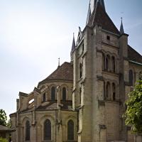Cathédrale Notre-Dame de Lausanne - Exterior, north chevet and transept elevation, looking south west