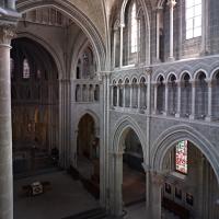 Cathédrale Notre-Dame de Lausanne - Interior, nave, north triforium level looking southwest 