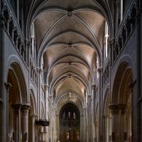 Cathédrale Notre-Dame de Lausanne - Interior, nave looking east