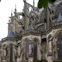 Cathédrale Saint-Julien du Mans - Exterior, chevet north flank and radiating chapel