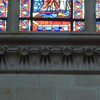 Cathédrale Saint-Julien du Mans - Interior, chevet, north arcade, cornice, detail