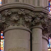 Cathédrale Saint-Julien du Mans - Interior, chevet, hemicycle, arcade, pier capitals