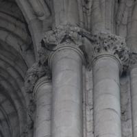 Cathédrale Saint-Julien du Mans - Interior, north transept, west clerestory, vaulting shaft capitals