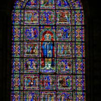 Cathédrale Saint-Julien du Mans - Interior, nave, west wall, central window