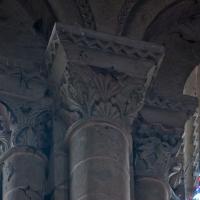 Cathédrale Saint-Julien du Mans - Interior, nave, south clerestory, window, shaft capitals
