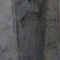 Cathédrale Saint-Pierre de Lisieux - Interior, north transept, north wall, dado level, tomb effigy