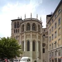 Cathédrale Saint-Jean-Baptiste de Lyon - Exterior, northeast chevet elevation, transept towers