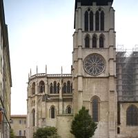 Cathédrale Saint-Jean-Baptiste de Lyon - Exterior, north chevet and transept elevation, north transept tower