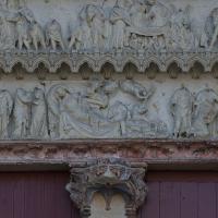 Collégiale Notre-Dame de Mantes-la-Jolie - Exterior, western frontispiece, south tympanum, detail