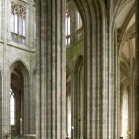 Abbaye du Mont-Saint-Michel - Interior, south chevet ambulatory looking into chevet