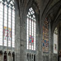 Cathédrale Saint-Just-Saint-Pasteur de Narbonne - Interior, chevet, clerestory and triforium looking southwest