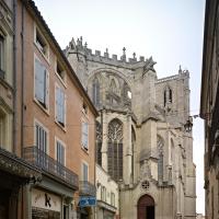 Cathédrale Saint-Just-Saint-Pasteur de Narbonne - Exterior, chevet, from northeast, city street