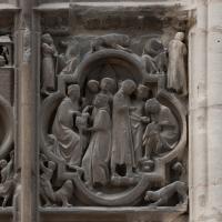 Cathédrale Notre-Dame de Paris - Exterior, south transept, west dado, sculptural relief
