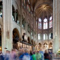 Cathédrale Notre-Dame de Paris - Interior, chevet and crossing space looking northeast 