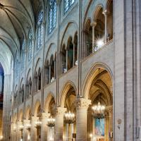 Cathédrale Notre-Dame de Paris - Interior, north nave elevation looking northwest