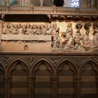 Cathédrale Notre-Dame de Paris - Interior, chevet, north inner aisle, choir lateral screen
Last Supper, Christ washes Disciples' feet