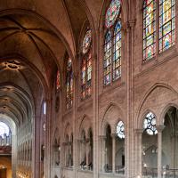 Cathédrale Notre-Dame de Paris - Interior, chevet, north side, gallery level, looking northwest