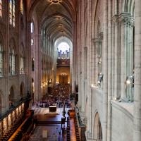 Cathédrale Notre-Dame de Paris - Interior, chevet, gallery level, looking west
