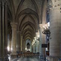 Cathédrale Notre-Dame de Paris - Interior, north nave inner aisle looking east