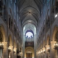 Cathédrale Notre-Dame de Paris - Interior, nave looking west