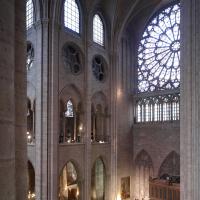 Cathédrale Notre-Dame de Paris - Interior, north transept, gallery level, looking northwest 