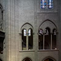 Cathédrale Notre-Dame de Paris - Interior, nave, westernmost bay, gallery level looking north