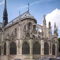 Cathédrale Notre-Dame de Paris - Exterior, southeast chevet elevation