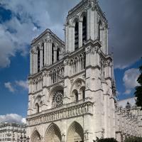 Cathédrale Notre-Dame de Paris - Exterior, western frontispiece looking northeast