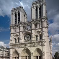 Cathédrale Notre-Dame de Paris - Exterior, western frontispiece looking northeast