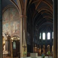 Église Saint-Germain-des-Prés - Interior, nave looking northeast into crossing, north transept, and chevet