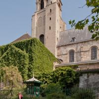 Église Saint-Germain-des-Prés - Exterior, south nave and tower elevation looking northwest